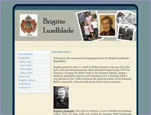 Tablet Screenshot of brigittelundblade.com